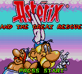 Asterix and the Great Rescue title screen for Sega Game Gear